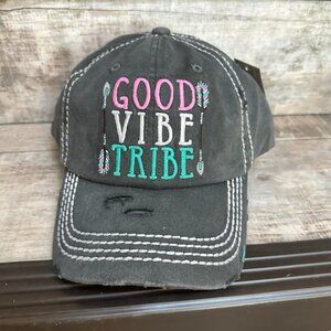 Kbethos Distressed Good Vibe Tribe Womens Baseball Cap